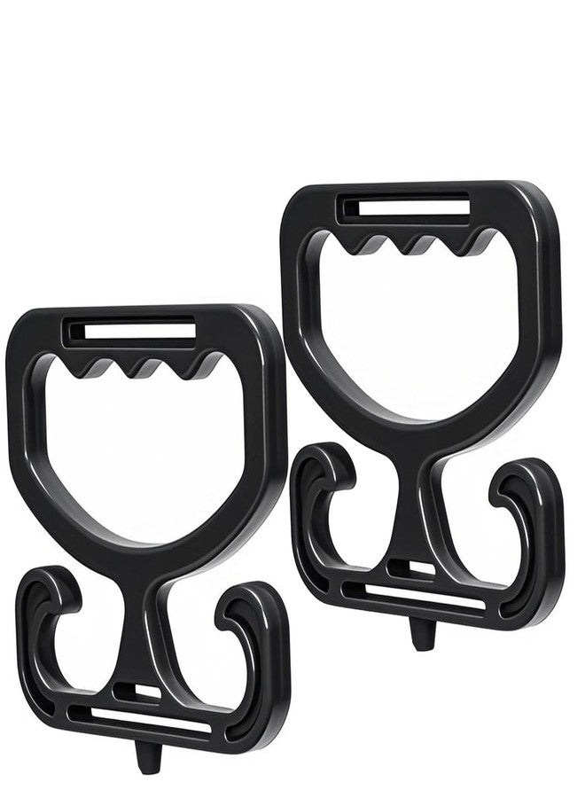 Phininia Grocery Bag Carrier with Plastic Storage Box, 2 Pack Grocery Bag Holder for Plastic Bags, Holds 100lbs, Heavy Duty Carry Handle, Comfortable Grip to Carry Bags, Buckets, Shopper Accessories, Black - Image 1